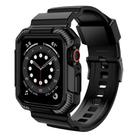 For Apple Watch Ultra 2 / 1 49mm VIETAO Carbon Fiber Silicone Strap(Black) - 1