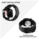 For Apple Watch Ultra 2 / 1 49mm VIETAO Carbon Fiber Silicone Strap(Black) - 3