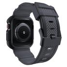 For Apple Watch Ultra 2 / 1 49mm VIETAO Carbon Fiber Silicone Strap(Dark Gray) - 2