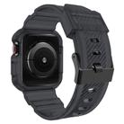 For Apple Watch Ultra 2 / 1 49mm VIETAO Carbon Fiber Silicone Strap(Transparent Grey) - 2