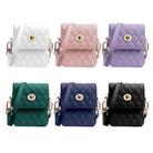 For Samsung Galaxy Z Flip Series VIETAO Rhombic Texture Bag PU Fold Phone Case(Purple) - 2