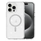 For iPhone 15 Pro Clear Glitter Powder MagSafe Phone Case(Transparent) - 1