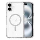 For iPhone 16 Clear Glitter Powder MagSafe Phone Case(Transparent) - 1