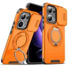 For OPPO Reno13 5G Global Sliding Camshield Ring Holder Phone Case(Orange) - 1