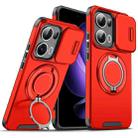 For OPPO Reno13 Pro 5G Global Sliding Camshield Ring Holder Phone Case(Red) - 1