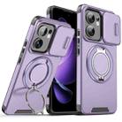 For OPPO Reno13 F 5G Sliding Camshield Ring Holder Phone Case(Purple) - 1