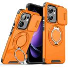 For OPPO Reno13 F 5G Sliding Camshield Ring Holder Phone Case(Orange) - 1