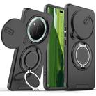 For Honor X60 Pro Sliding Camshield Ring Holder Phone Case(Black) - 1