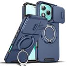For Honor 400 Lite Global Sliding Camshield Ring Holder Phone Case(Blue) - 1