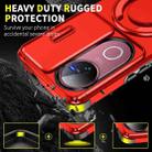 For vivo V50 Sliding Camshield Ring Holder Phone Case(Red) - 3