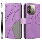 For OPPO A5 Pro 5G Global Dual-color Splicing Flip Leather Phone Case(Purple) - 2