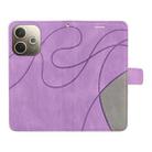 For OPPO A5 Pro 5G Global Dual-color Splicing Flip Leather Phone Case(Purple) - 3