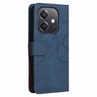 For OPPO A3X 4G / A3 Global Dual-color Splicing Flip Leather Phone Case(Blue) - 3