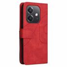For OPPO A3X 4G / A3 Global Dual-color Splicing Flip Leather Phone Case(Red) - 3