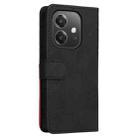 For OPPO A3X 4G / A3 Global Dual-color Splicing Flip Leather Phone Case(Black) - 3