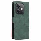 For OPPO A3X 4G / A3 Global Dual-color Splicing Flip Leather Phone Case(Green) - 3