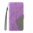 For OPPO A3X 4G / A3 Global Dual-color Splicing Flip Leather Phone Case(Purple) - 2