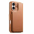 For iPhone 16 Plus CaseNeo Finger Grip Strap MagSafe Leather Phone Case(Brown) - 3