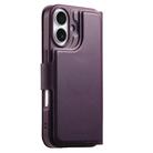 For iPhone 16 Plus CaseNeo Finger Grip Strap MagSafe Leather Phone Case(Purple) - 3