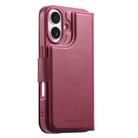 For iPhone 16 Plus CaseNeo Finger Grip Strap MagSafe Leather Phone Case(Red) - 3