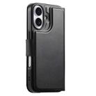 For iPhone 16 CaseNeo Finger Grip Strap MagSafe Leather Phone Case(Black) - 3