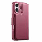 For iPhone 16 CaseNeo Finger Grip Strap MagSafe Leather Phone Case(Red) - 3