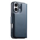 For iPhone 16 CaseNeo Finger Grip Strap MagSafe Leather Phone Case(Blue) - 3