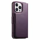 For iPhone 15 Pro Max CaseNeo Finger Grip Strap MagSafe Leather Phone Case(Purple) - 3