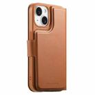For iPhone 15 Plus / 14 Plus CaseNeo Finger Grip Strap MagSafe Leather Phone Case(Brown) - 3