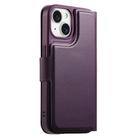 For iPhone 14 / 13 CaseNeo Finger Grip Strap MagSafe Leather Phone Case(Purple) - 3
