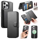 For iPhone 14 Pro CaseNeo Finger Grip Strap MagSafe Leather Phone Case(Black) - 1