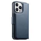 For iPhone 14 Pro Max CaseNeo Finger Grip Strap MagSafe Leather Phone Case(Blue) - 3