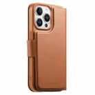 For iPhone 13 Pro CaseNeo Finger Grip Strap MagSafe Leather Phone Case(Brown) - 3