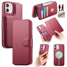 For iPhone 12 / 12 Pro CaseNeo Finger Grip Strap MagSafe Leather Phone Case(Red) - 1