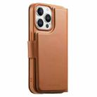 For iPhone 12 Pro Max CaseNeo Finger Grip Strap MagSafe Leather Phone Case(Brown) - 3