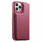 For iPhone 12 Pro Max CaseNeo Finger Grip Strap MagSafe Leather Phone Case(Red) - 3