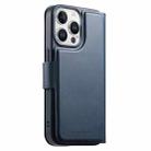 For iPhone 12 Pro Max CaseNeo Finger Grip Strap MagSafe Leather Phone Case(Blue) - 3