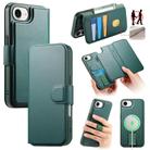 For iPhone 16e CaseNeo Finger Grip Strap MagSafe Leather Phone Case(Green) - 1