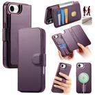 For iPhone 16e CaseNeo Finger Grip Strap MagSafe Leather Phone Case(Purple) - 1