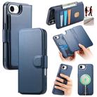 For iPhone 16e CaseNeo Finger Grip Strap MagSafe Leather Phone Case(Blue) - 1