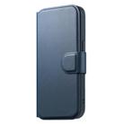 For iPhone 16e CaseNeo Finger Grip Strap MagSafe Leather Phone Case(Blue) - 2