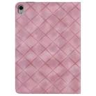 For iPad 2025 / 2022 Rhombus Embossed Leather Smart Tablet Case(Pink) - 3