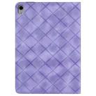 For iPad 11th 2025 / 10th 2022 Rhombus Embossed Leather Smart Tablet Case(Purple) - 3
