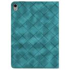 For iPad 11th 2025 / 10th 2022 Rhombus Embossed Leather Smart Tablet Case(Green) - 3