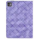 For iPad Air 11 2025 / 2024 Rhombus Embossed Leather Smart Tablet Case(Purple) - 3