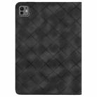 For iPad Air 11 2025 / 2024 Rhombus Embossed Leather Smart Tablet Case(Black) - 3