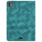 For iPad Air 13 2025 / 2024 / Pro 12.9 Rhombus Embossed Leather Smart Tablet Case(Green) - 3