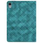 For iPad mini 6 / mini 2024 Rhombus Embossed Leather Smart Tablet Case(Green) - 3