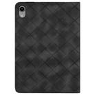 For iPad mini 6 / mini 2024 Rhombus Embossed Leather Smart Tablet Case(Black) - 3