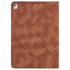 For iPad 10.2 2021 / Air 10.5 Rhombus Embossed Leather Smart Tablet Case(Brown) - 3